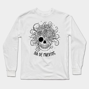 Dia de muertos - Skull design - Black and white design Long Sleeve T-Shirt